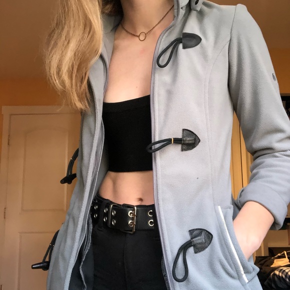 mia melon Jackets & Blazers - Grey fleece jacket